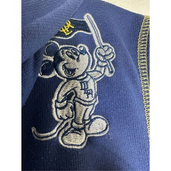 Disney Parks Mens 2X  Disneyland Resort 1955 Mickey Sleeveless Blue Gold Hoodie - Picture 4 of 9